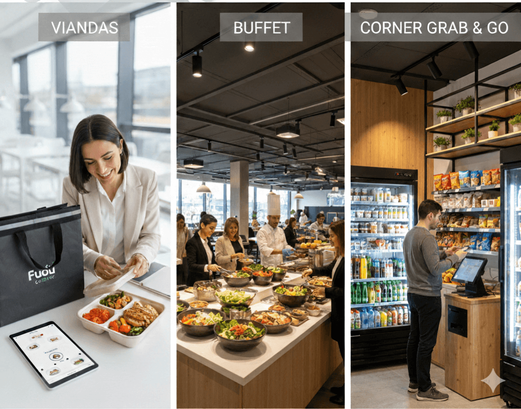viandas vs buffet vs grab and go